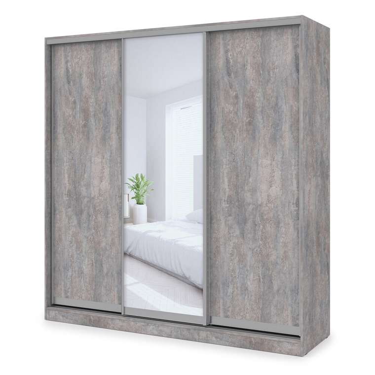 Шкаф-купе Comfort 24.7 серого цвета