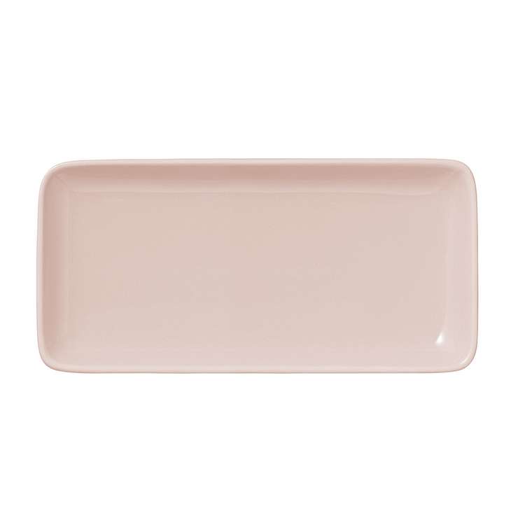 Керамическая тарелка розового цвета