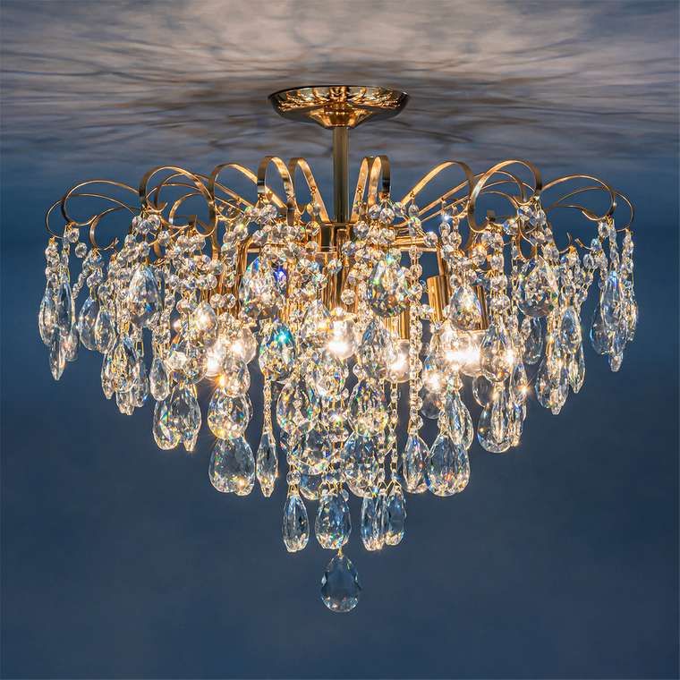 Люстра на штанге CROWN 1113/7PL (хрусталь, цвет прозрачный)