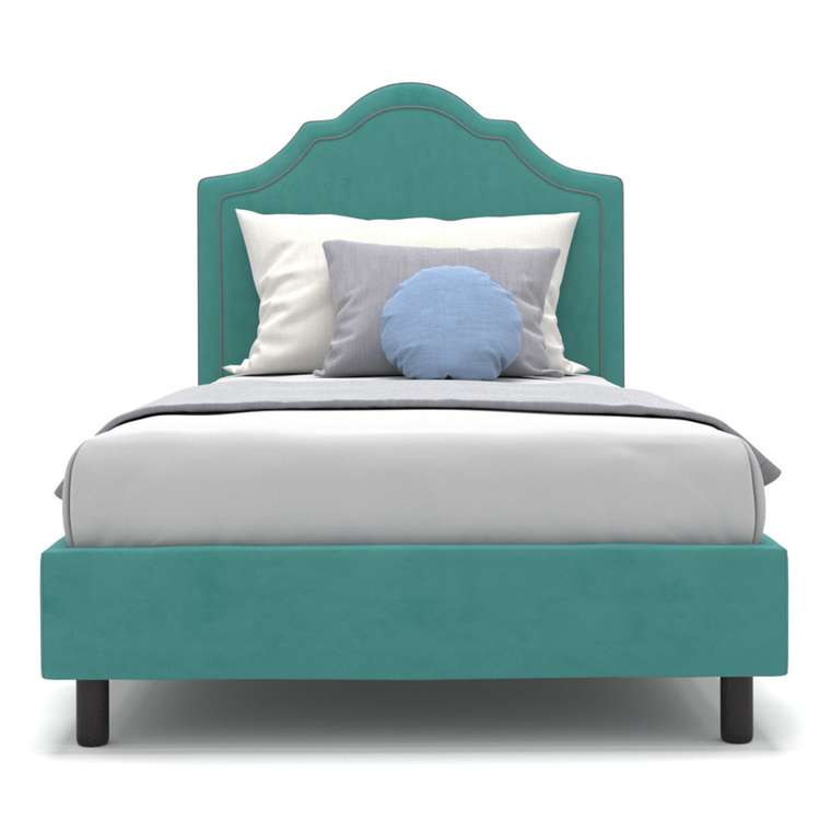 Односпальная кровать Kylie kids бирюзового цвета 90х190