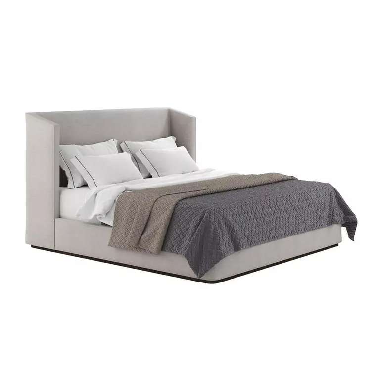 Кровать Alessia Fabric 200х200 светло-серого цвета