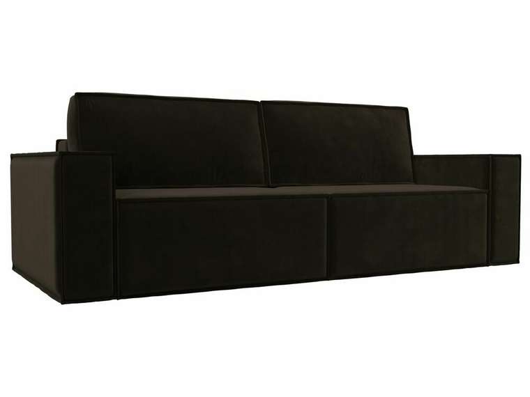 Прямой диван-кровать Куба коричневого цвета