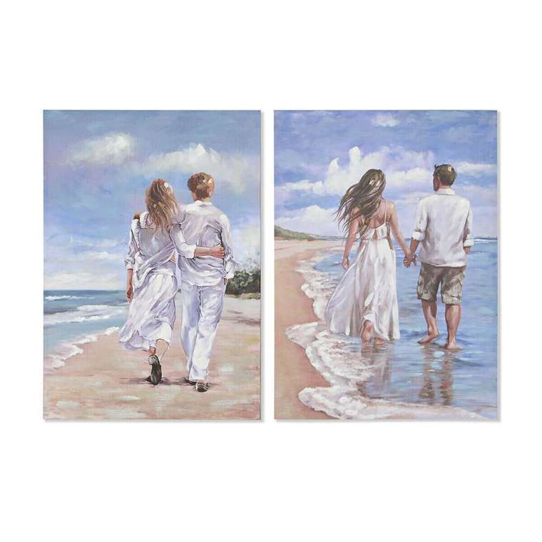 Картина Пляж Средиземноморье 70 x 3 x 100 cm (2 штук)
