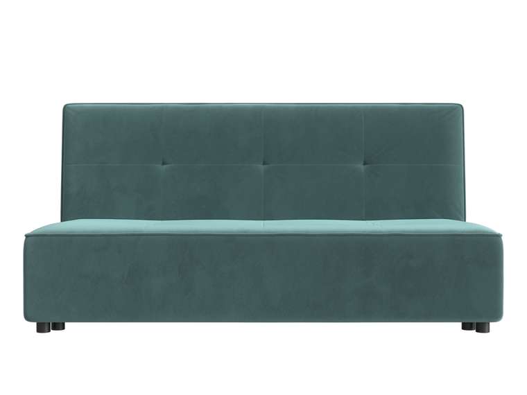 Прямой диван-кровать Зиммер темно-бирюзового цвета