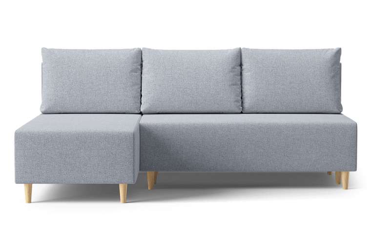 Угловой диван-кровать Марло светло-серого цвета