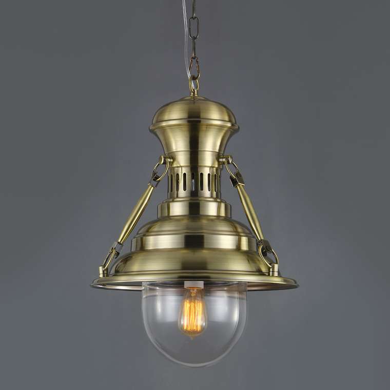 Подвесной светильник DeLight Collection из металла цвета античная латунь