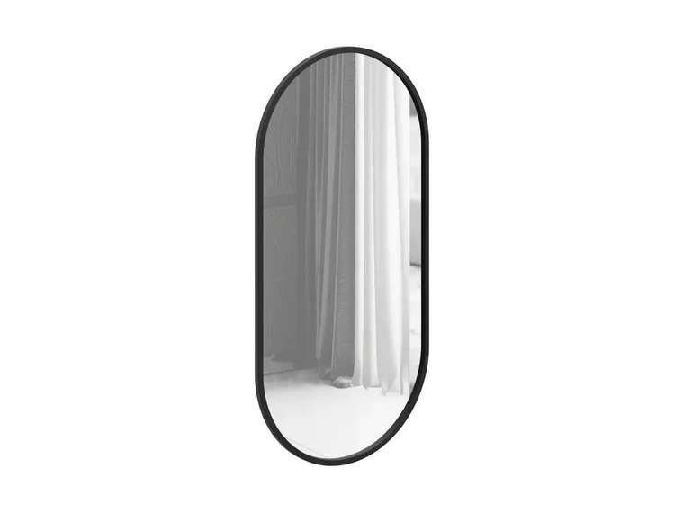Настенное зеркало Shape 180 в раме черного цвета