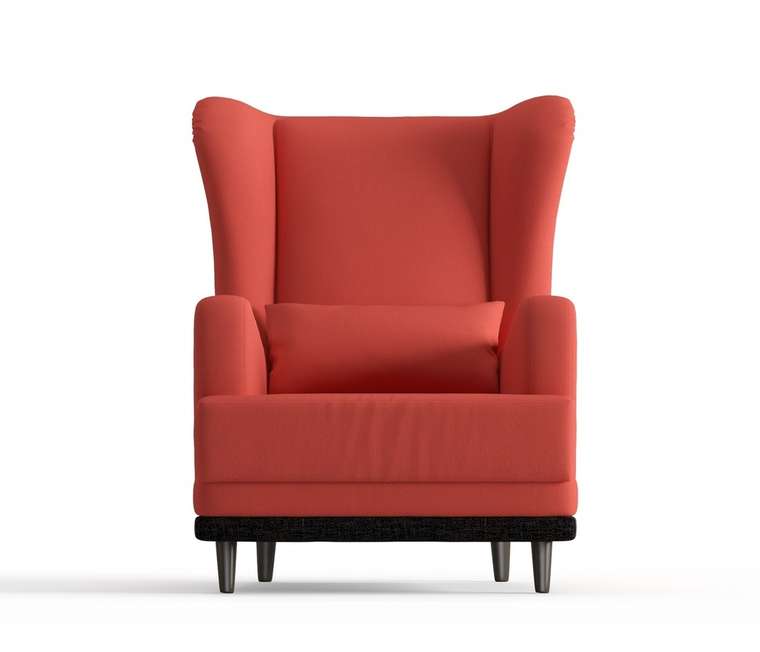 Кресло Грэмми в обивке из велюра оранжевого цвета