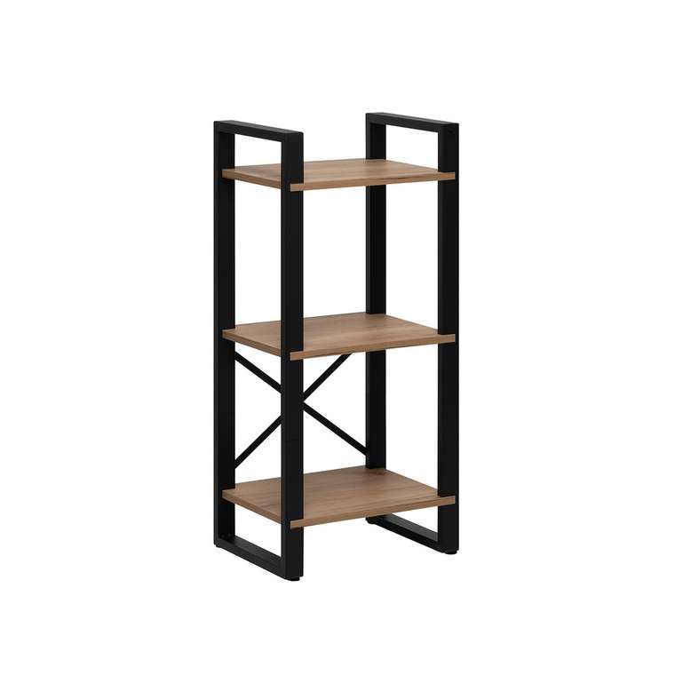 Стеллаж Стилвуд 113 бежево-черного цвета