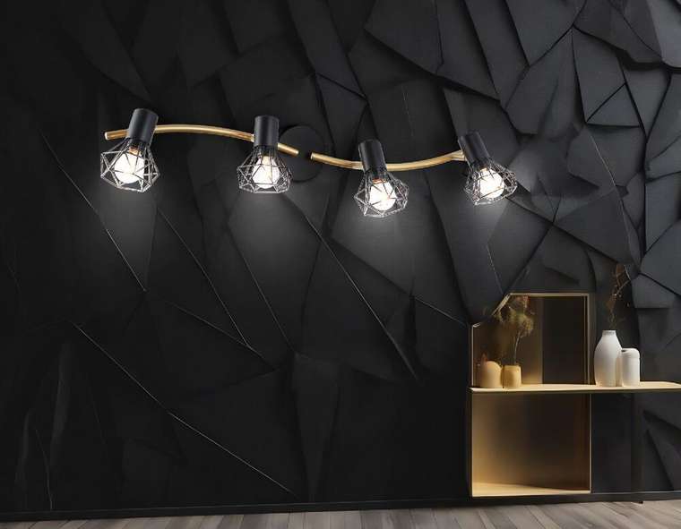 тройные споты Loft TR8658 (металл, цвет черный)