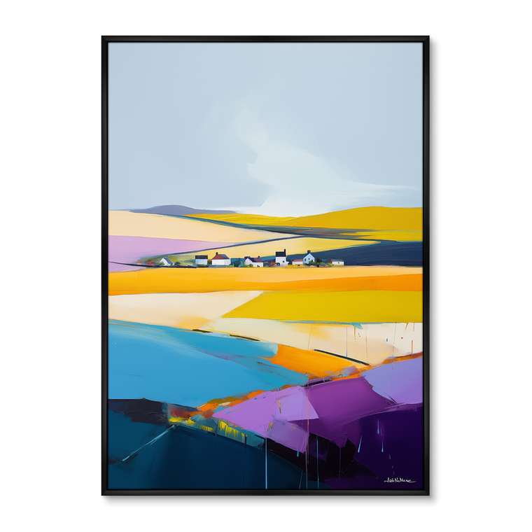 Репродукция картины Landscape Collection, Lines of fields, No 1, 2024г.