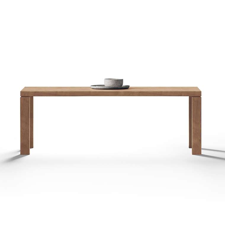 Стол обеденный Рут 110х240 бежевого цвета лакированный