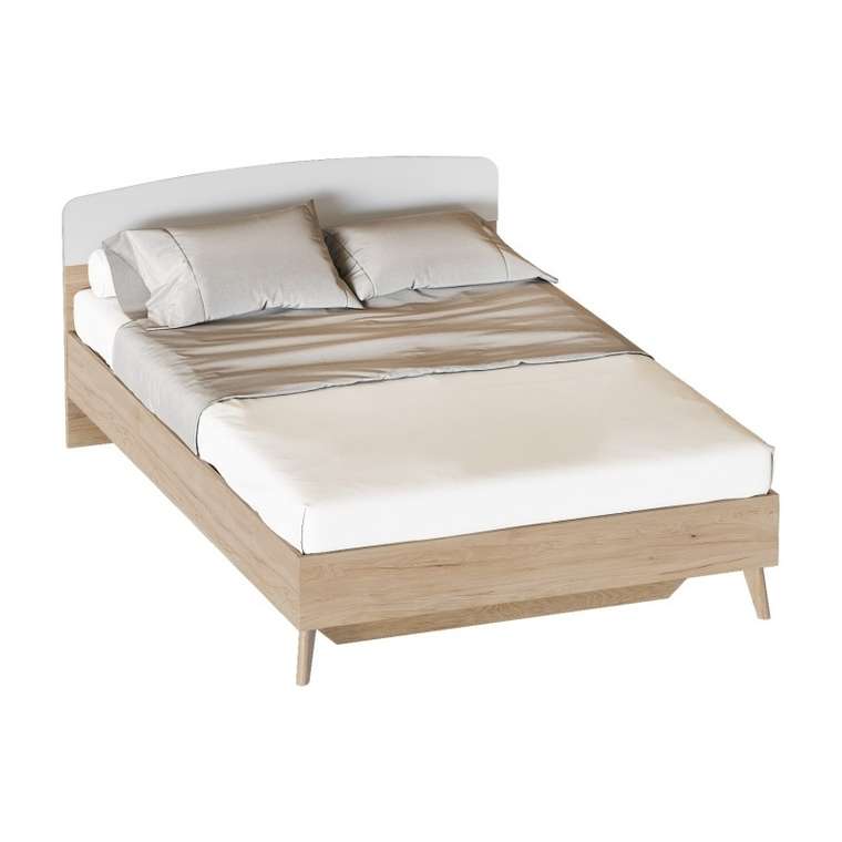 Кровать с основанием Калгари 120х200 бежевого цвета