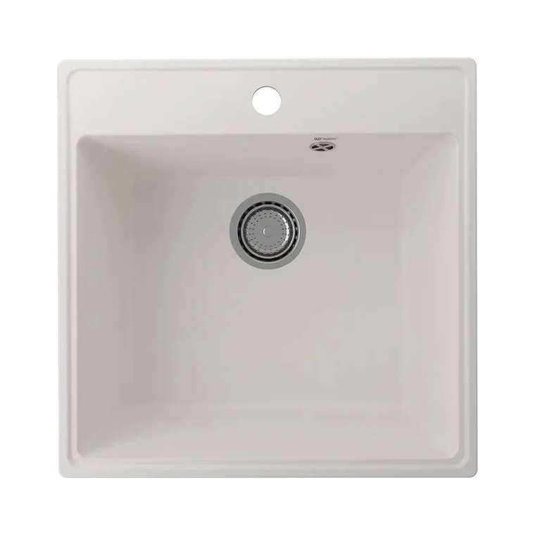 Кухонная мойка квадратная Ulgran Quartz Forte 505-01 цвета жасмин