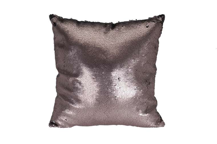 Подушка с пайетками бронзового цвета 