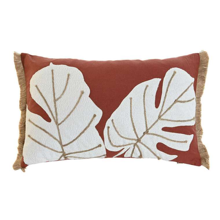 Декоративная подушка Boho 30х50 бело-терракотового цвета