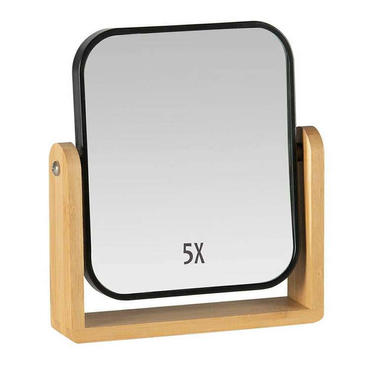 Зеркало на подставке Чёрный Бамбук 18 x 4,5 x 20