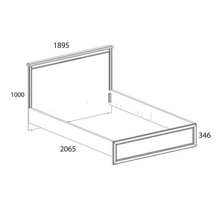 Кровать Monako 180х200 бежевого цвета без подъемного механизма