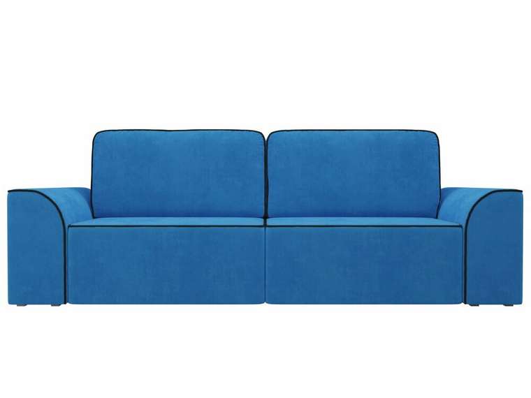 Прямой диван-кровать Вилсон голубого цвета