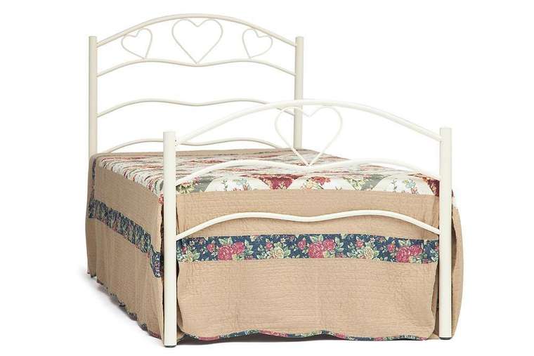 Кровать Single Roxie 90х200 белого цвета 