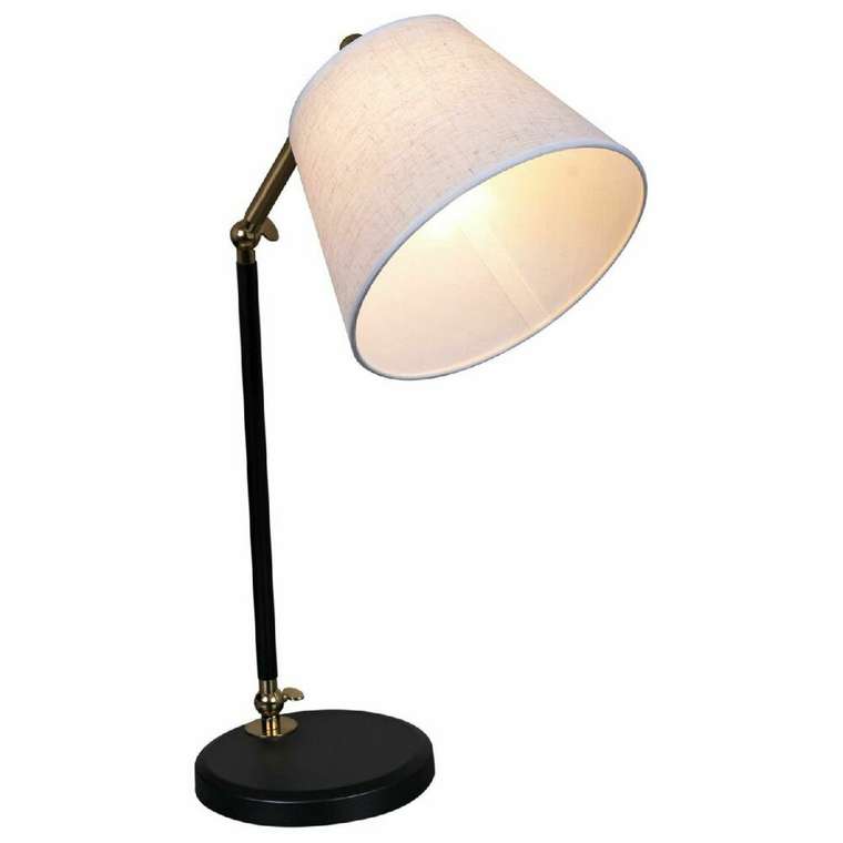 Настольная лампа 02225-2.7-01 BK (ткань, цвет бежевый)