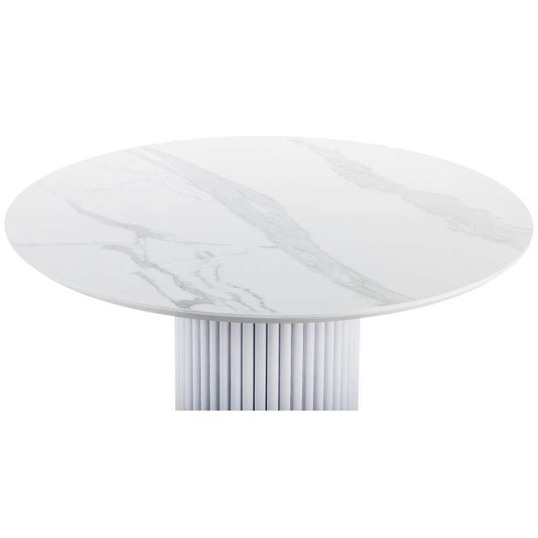 Обеденный стол Барел 110х110 белого цвета