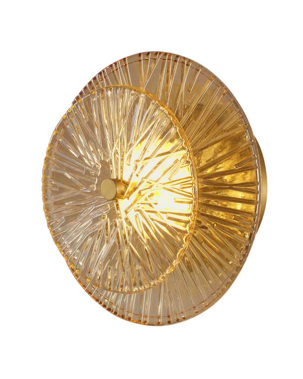 Светодиодный настенный светильник Brass V11022-WL прозрачно-золотого цвета