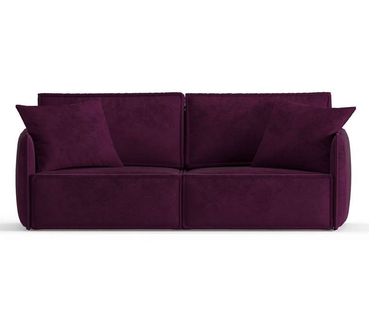 Диван-кровать из велюра Лортон фиолетового цвета
