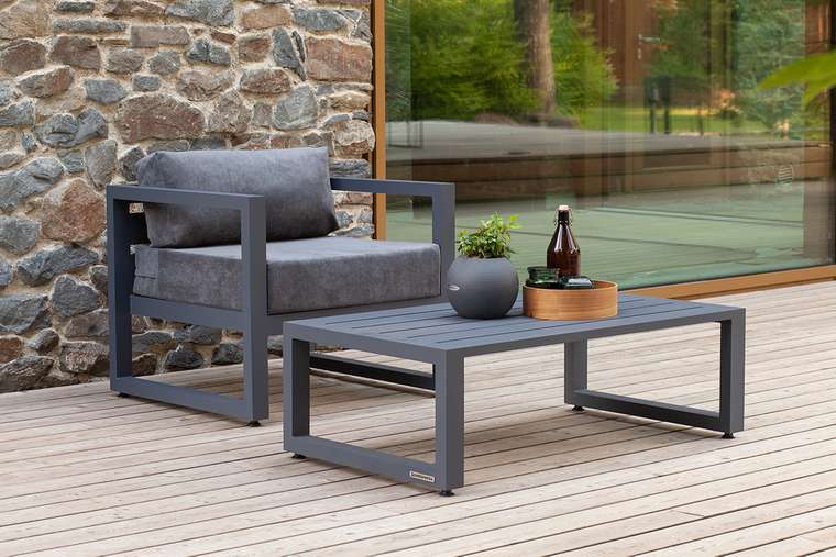 Набор садовой мебели Capri темно-серого цвета