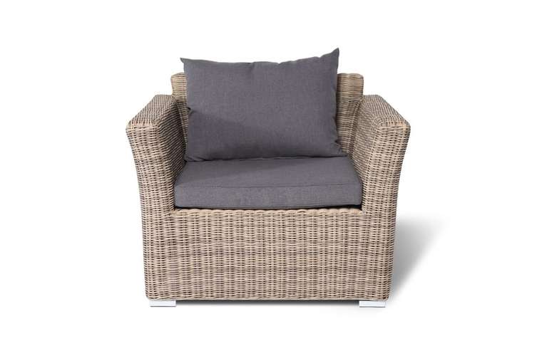 Плетеное кресло Капучино с подушками