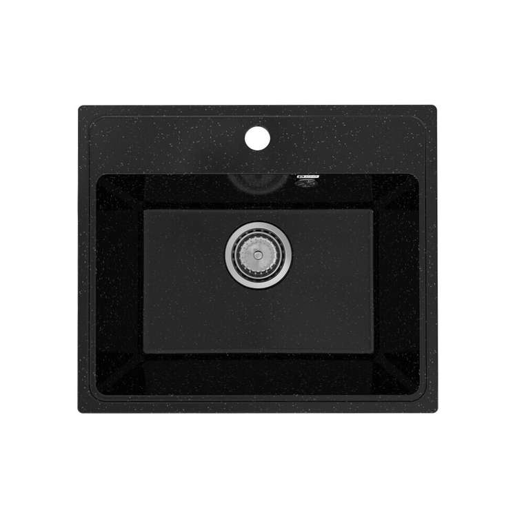Кухонная мойка Practik PR-M-490-004 (без сифона), черный оникс