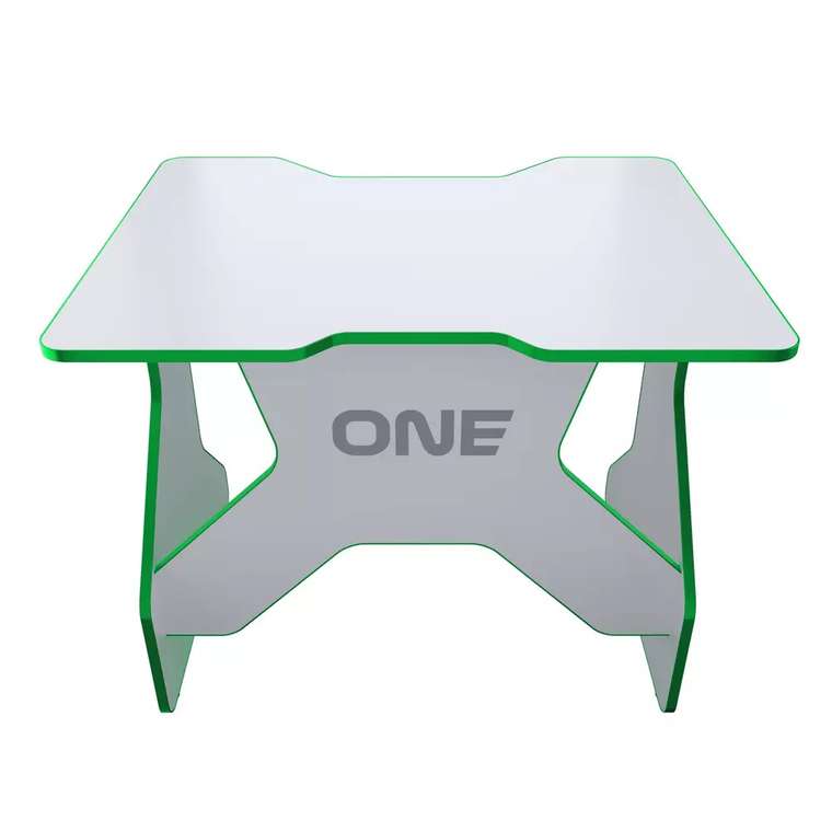 Игровой компьютерный стол One бело-зеленого цвета