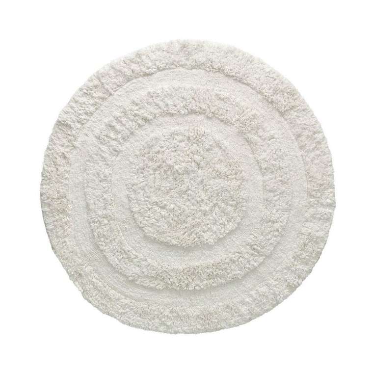 Ковер Eligia диаметр 120 белого цвета