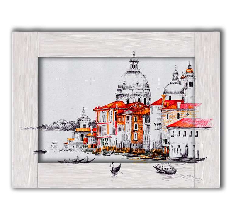 Картина с арт рамой Венеция 60х80 см