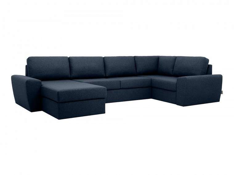 Угловой диван-кровать Petergof темно-синего цвета