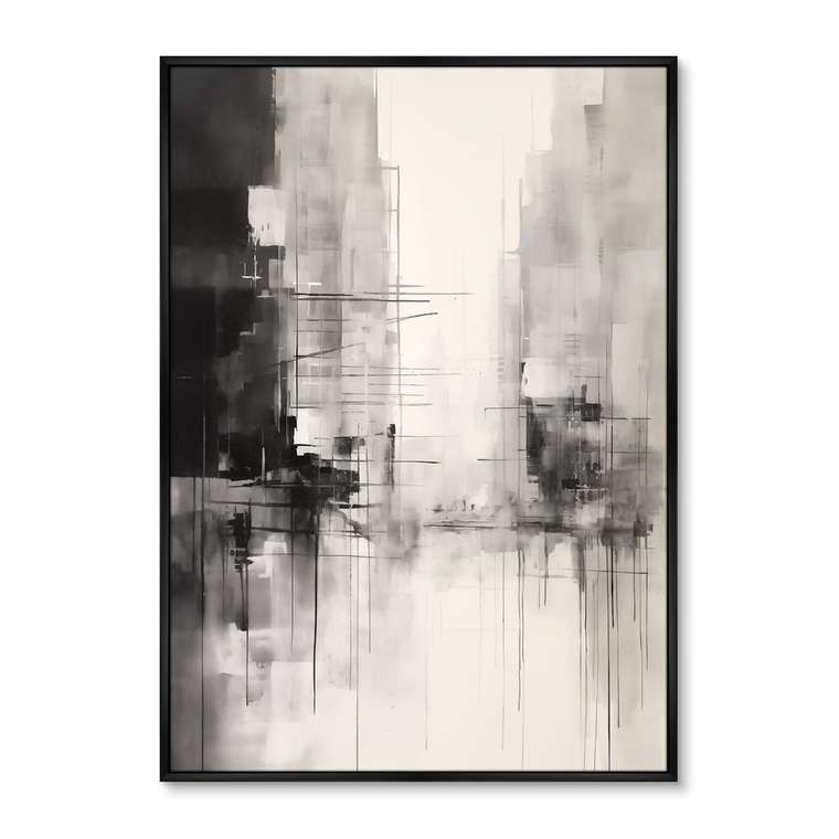 Репродукция картины Rain in the city, No 1, 2024г.