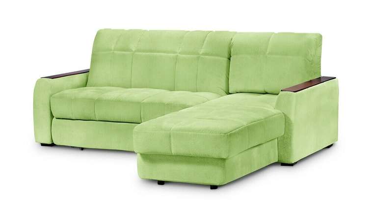 Угловой диван-кровать Гадар S светло-зеленого цвета 