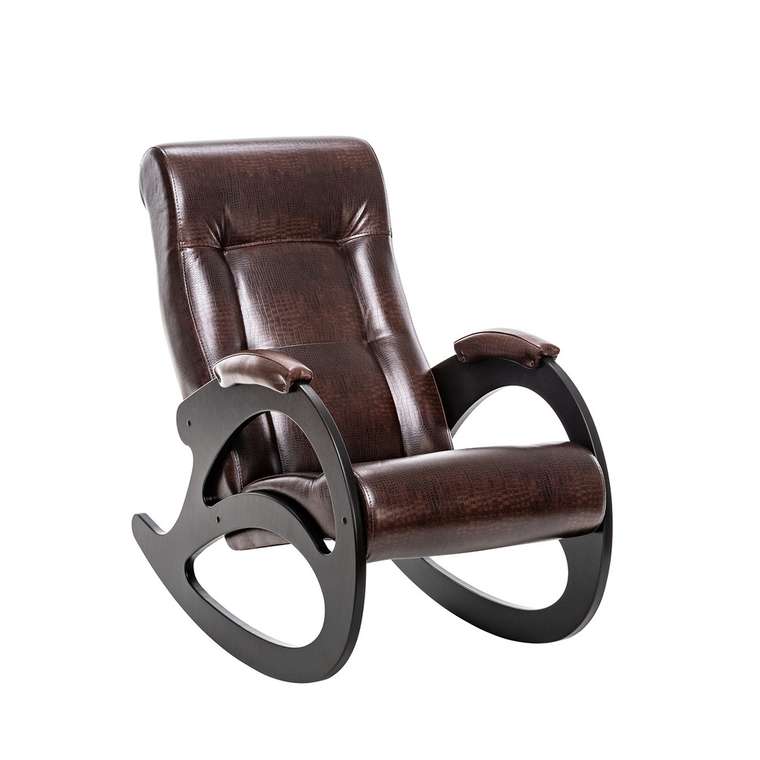 Кресло-качалка Модель 4 коричневого цвета