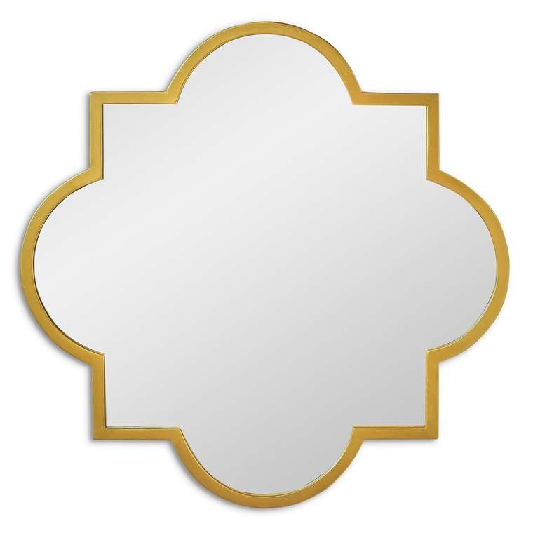 Зеркало настенное Clover в раме золотого цвета