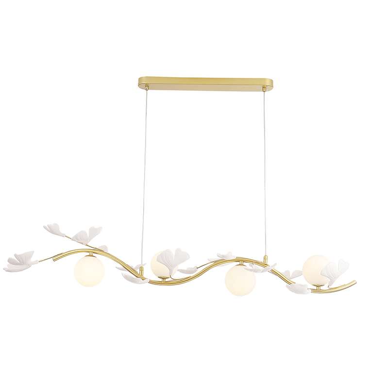 Подвесной светильник COLIBRI SP4 GOLD (стекло, цвет белый)