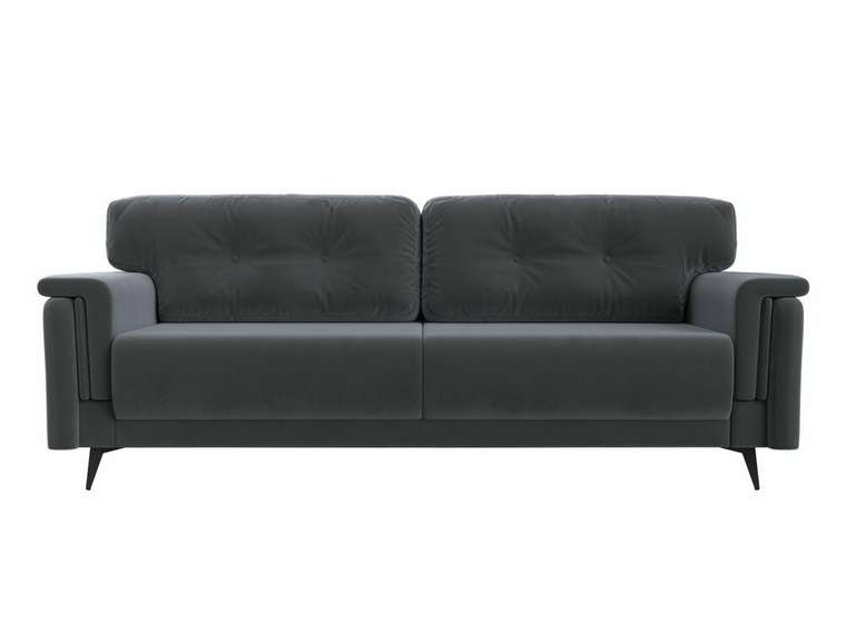 Прямой диван-кровать Оксфорд серого цвета