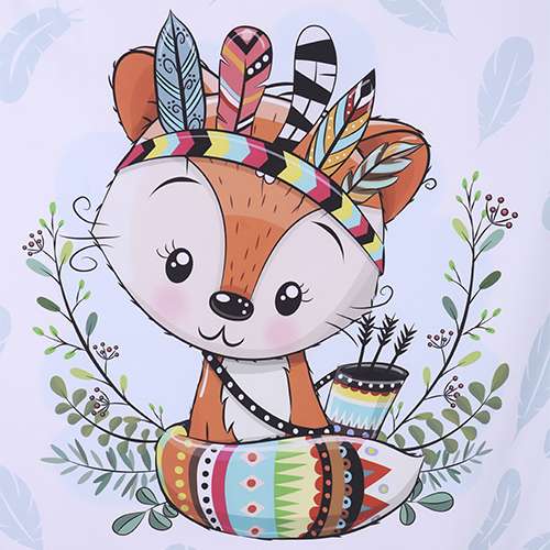 КПБ 'BabyRelax' в кроватку, 100 % хлопок, сатин премиум, пододеяльник на молнии, простыня на резинке, 'Лисёнок'