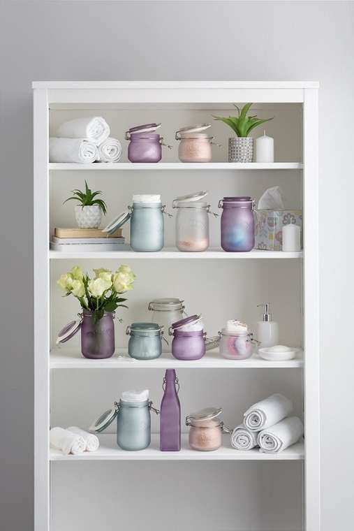 Банка для хранения clip top белого цвета