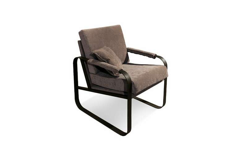 Кресло Фил серо-коричневого цвета
