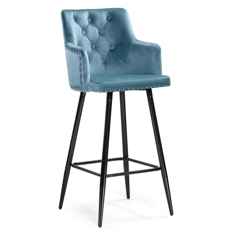 Барный стул Ofir голубого цвета