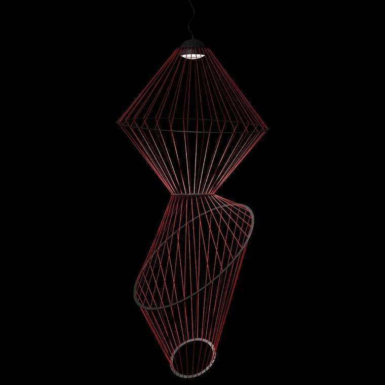Подвесная люстра Beam 10292/B Red (металл, цвет красный)