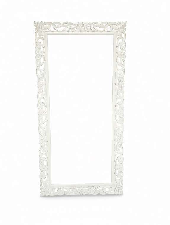 Зеркало WHITE CLASSIC напольное резное деревянное