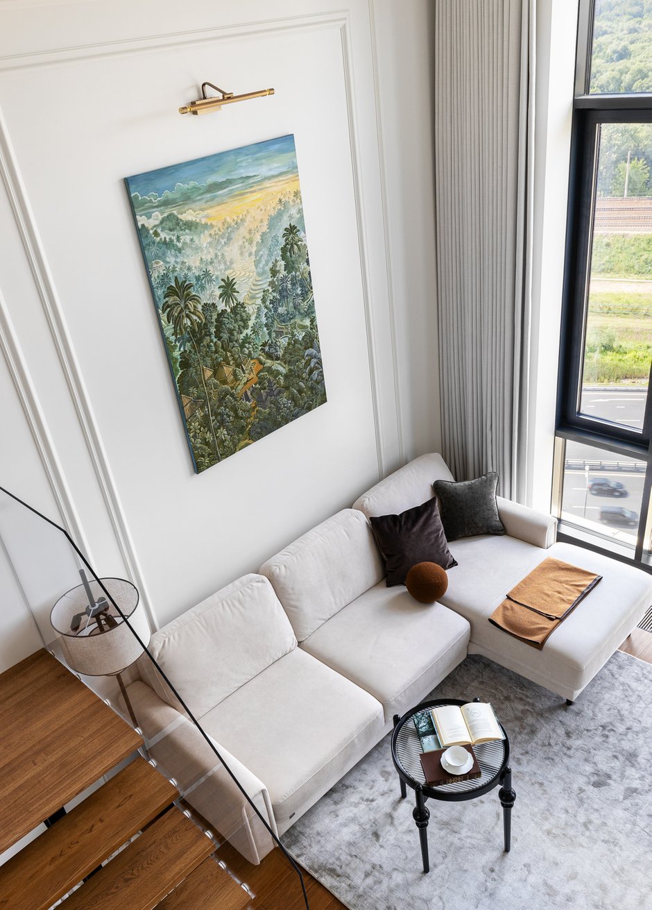 Фотография: Гостиная в стиле Классический, Современный, Эклектика, Проект дня, Пентхаус, Москва, Раменское, 2 комнаты, 60-90 метров, Мариетта Мнацаканян – фото на INMYROOM