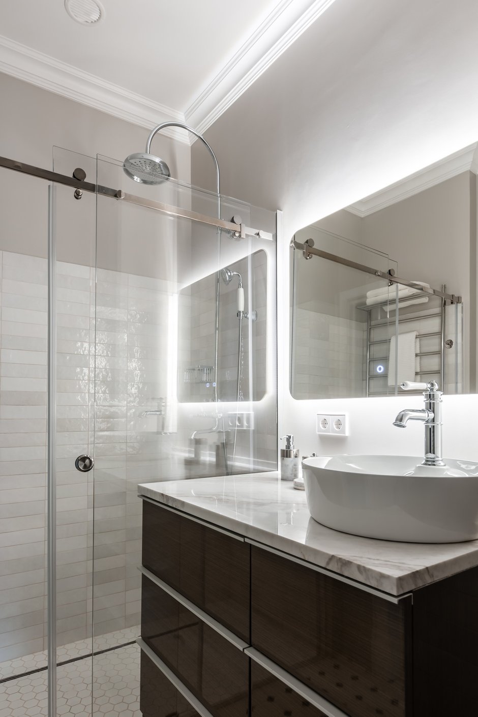 Фотография: Ванная в стиле Современный, Классический, Квартира, Проект недели, Москва, 2 комнаты, 60-90 метров, Muzahouse – фото на INMYROOM