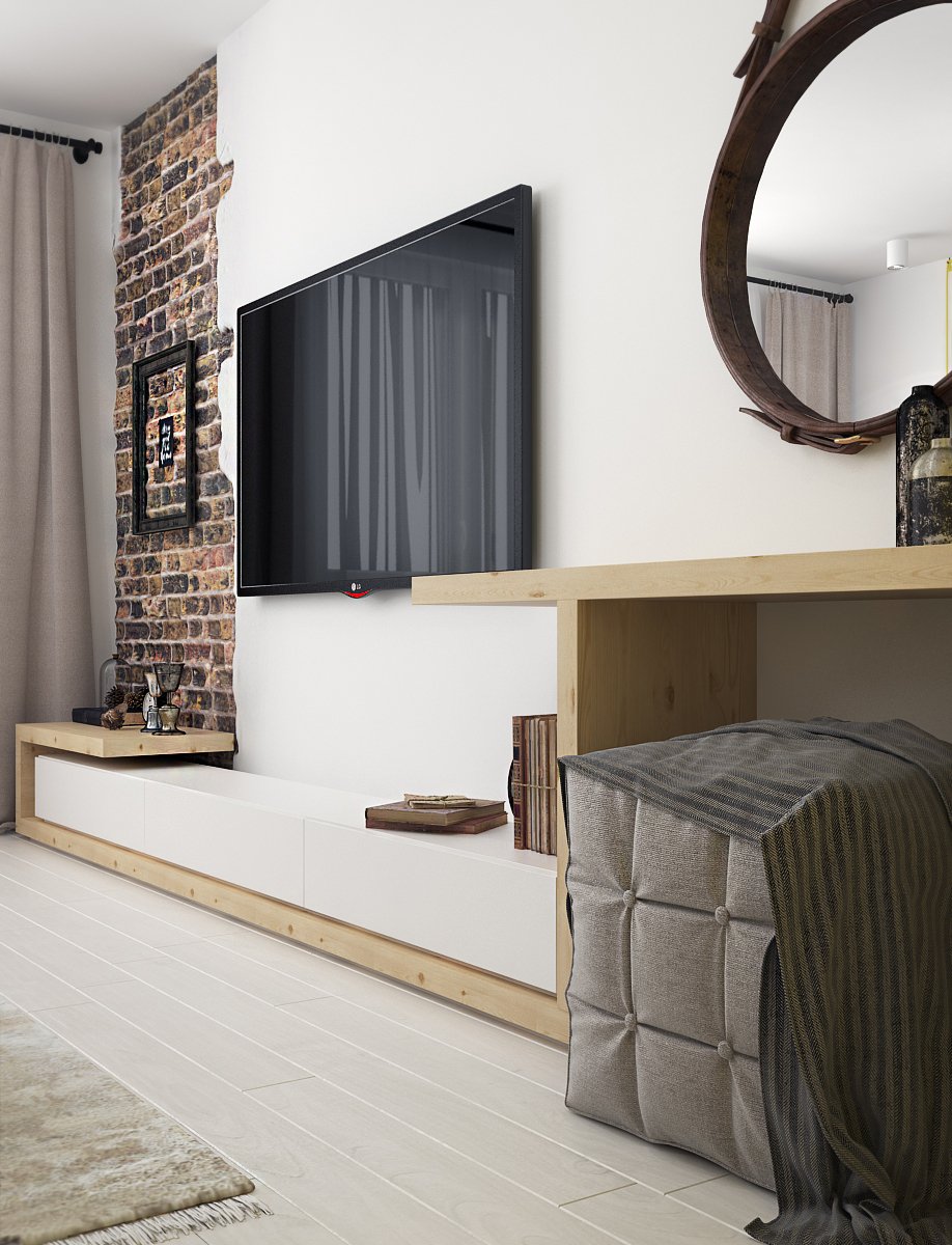 Фотография: Спальня в стиле Современный, Лофт, Квартира, Крым, Проект недели, Монолитный дом, 2 комнаты, 60-90 метров, Симферополь, Елена Пономаренко, Vitta-Group – фото на INMYROOM